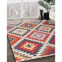 Contemporary Chestnut Brown Modern Rug, con1008