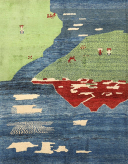 Contemporary Gray Modern Rug, con1009