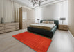 Machine Washable Contemporary Red Rug in a Bedroom, wshcon100