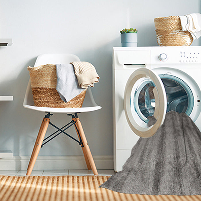 Machine Washable Contemporary Carbon Gray Rug in a Washing Machine, wshcon1010