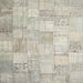 Square Contemporary Desert Sand Beige Patchwork Rug, con1012