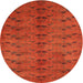 Sideview of Contemporary Neon Red Modern Rug, con1013