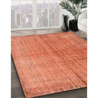 Contemporary Orange Red Modern Rug, con1014