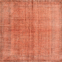 Sideview of Machine Washable Contemporary Orange Red Rug, wshcon1014