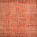 Square Contemporary Orange Red Modern Rug, con1015