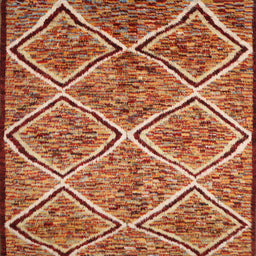 Square Contemporary Sand Brown Modern Rug, con1017