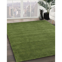 Contemporary Seaweed Green Modern Rug, con101