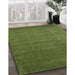 Machine Washable Contemporary Seaweed Green Rug in a Family Room, wshcon101