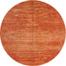 Sideview of Contemporary Neon Orange Modern Rug, con1020