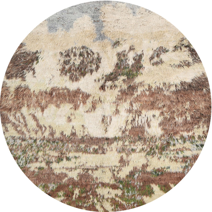 Square Machine Washable Contemporary Dark Gold Brown Rug, wshcon1021