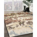 Machine Washable Contemporary Dark Gold Brown Rug in a Family Room, wshcon1021