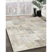 Machine Washable Contemporary Sage Green Rug in a Family Room, wshcon1022