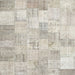 Square Contemporary Sage Green Patchwork Rug, con1022