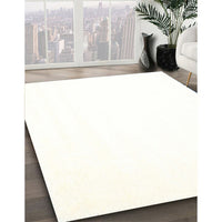 Contemporary Ivory White Solid Rug, con1024