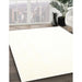 Contemporary Ivory White Solid Rug in Family Room, con1024