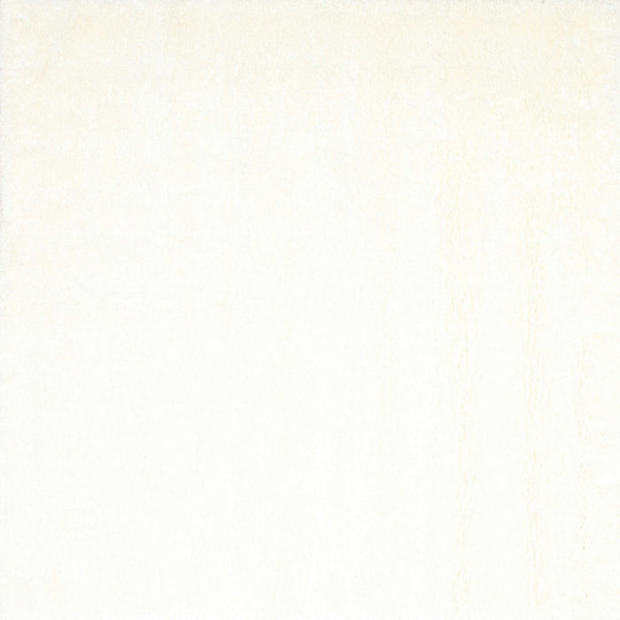 Square Contemporary Ivory White Solid Rug, con1024