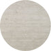 Sideview of Contemporary Pale Silver Gray Solid Rug, con1026