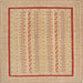 Sideview of Machine Washable Contemporary Orange Rug, wshcon1027