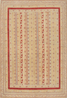 Contemporary Orange Modern Rug, con1027
