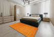 Contemporary Orange Red Modern Rug in a Bedroom, con102