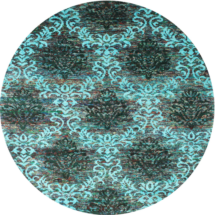 Sideview of Contemporary Green Modern Rug, con1032