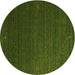 Sideview of Contemporary Dark Forest Green Modern Rug, con1033