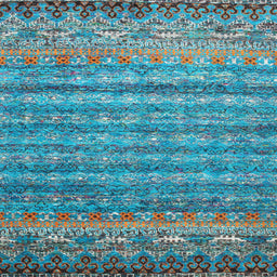 Square Contemporary Marble Blue Modern Rug, con1035