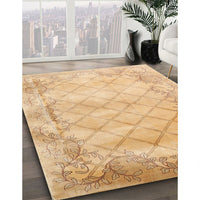 Contemporary Orange Modern Rug, con1036