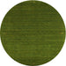 Sideview of Contemporary Army Green Modern Rug, con1037