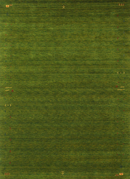 Contemporary Army Green Modern Rug, con1037