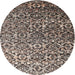 Sideview of Contemporary Tan Brown Modern Rug, con1038