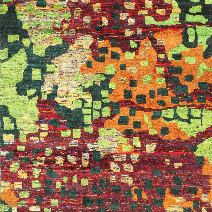 Machine Washable Contemporary Brown Red Rug, wshcon1039