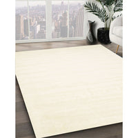 Contemporary Beige Solid Rug, con103