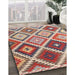 Contemporary Brown Red Southwestern Rug in Family Room, con1040