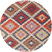 Sideview of Contemporary Brown Red Southwestern Rug, con1040