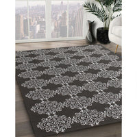 Contemporary Gunmetal Gray Modern Rug, con1041