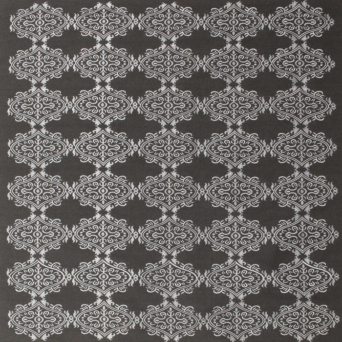 Square Contemporary Gunmetal Gray Modern Rug, con1041