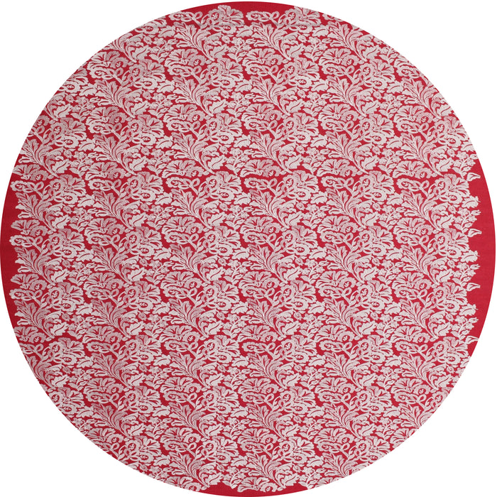 Square Machine Washable Contemporary Red Rug, wshcon1043