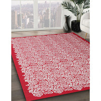 Contemporary Red Modern Rug, con1043