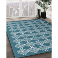 Contemporary Teal Green Modern Rug, con1045