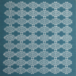 Square Contemporary Teal Green Modern Rug, con1045