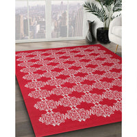 Contemporary Red Modern Rug, con1047