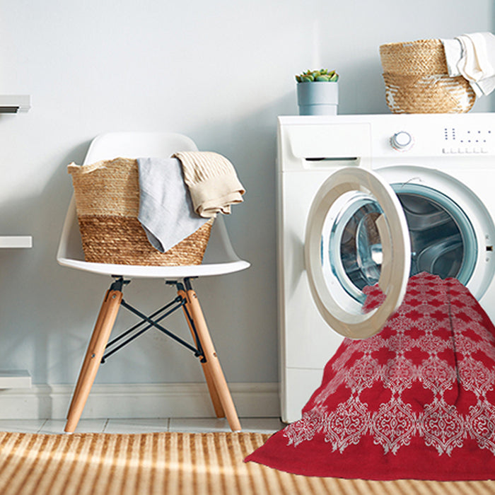 Machine Washable Contemporary Red Rug in a Washing Machine, wshcon1047