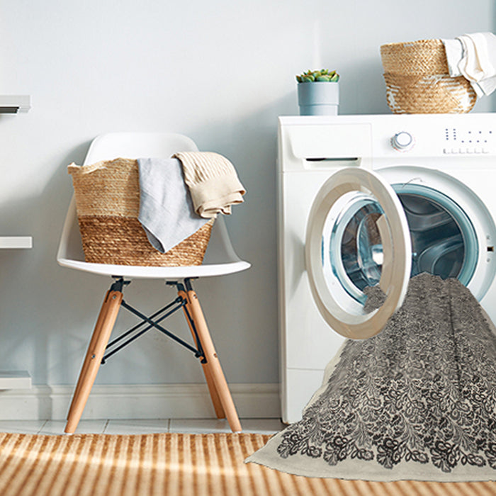 Machine Washable Contemporary Gray Rug in a Washing Machine, wshcon1048
