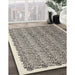 Contemporary Gray Modern Rug in Family Room, con1048