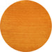 Sideview of Contemporary Neon Orange Modern Rug, con104