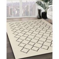 Contemporary Wheat Beige Trellis Rug, con1051