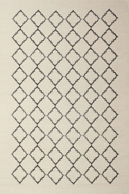 Contemporary Wheat Beige Trellis Rug, con1051