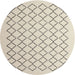 Sideview of Contemporary Wheat Beige Trellis Rug, con1051