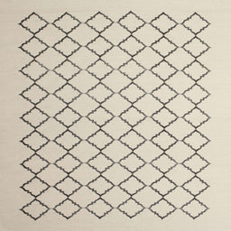 Square Contemporary Wheat Beige Trellis Rug, con1051